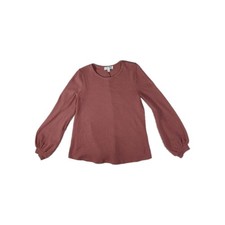 She And Sky Sweater Women's Small Long sleeve Pink with Waffle pattern