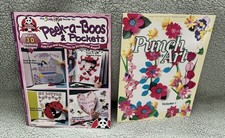 VTG Scrapbook Craft Book Lot 2 - Punch Your Art Out Peek-a-Boos Pockets