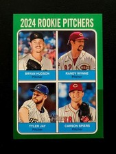 2024 Topps Heritage #614 Quad Rookie Pitchers Green Border RC 
