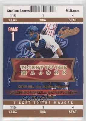 2004 Fleer Authentix Ticket to the Majors Club Box /25 Koyie Hill #104 05u8