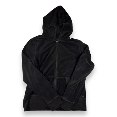Calvin Klein Performance Velour Zip Hoodie Black Women s Size M