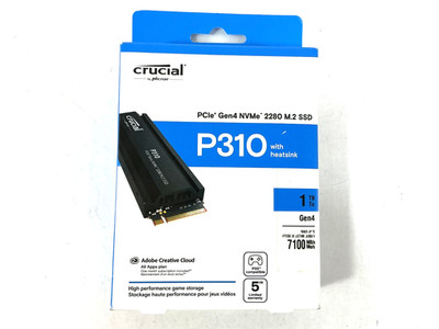 Crucial P310 1TB PCIe Gen4 x4 NVMe M.2 2280 SSD with Heatsink - CT1000P310SSD5