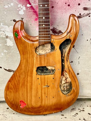 1964 Mosrite Ventures Body & Neck Husk Natural Refin-Vintage