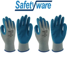 2 Pair Safetyware Gripper Rubber Palm Cut Oil Resistant Proof Safety Work Gloves