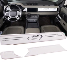 ABS Car Graphic White Dashboard Trim Kits For Land Rover Defender 90 110 2020-23