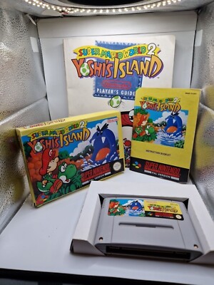 Yoshis Island Super Mario World 2 (SNES) Sammlerzustand & sehr seltener Guide 