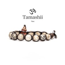 Tamashii Tibet Bracciale Unisex 1 Giro Corallo Fossile BHS900-261 Fossil Coral