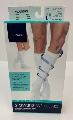 Sigvaris Kompressionssocken Diabetiker Gr. S 8-15 mmHg Damenschuh Gr. 7,5 Herren 6,5
