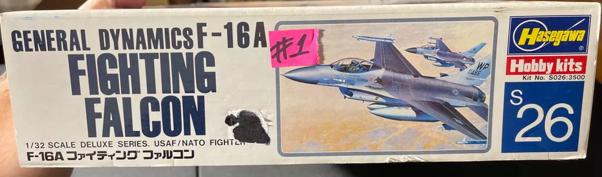 Hasegawa General Dynamics F-16A Fighting Falcon S26 1/32 #1 NIB Model Kit