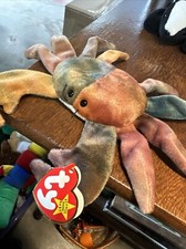 Vintage TY Beanie Babies Claude the Crab Soft Plush Animal Toy 1996-4083 Tag