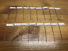 16 Vintage Slot Car Flag Poles NASCAR Sticker Flags 3" Tall