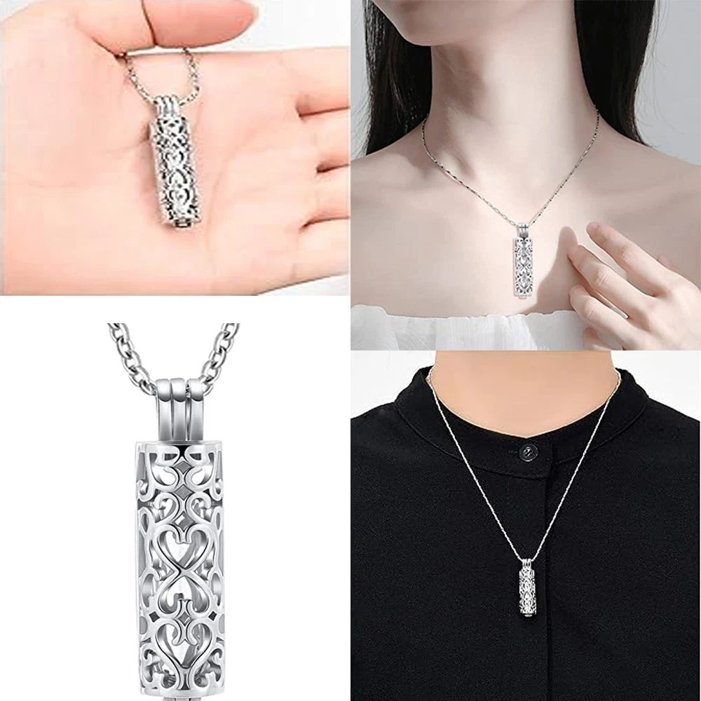 Cylinder Silver Urn Necklace | Ashes Jewellery