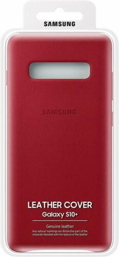 Véritable Samsung Protection Cuir Housse pour Galaxy S10+ Plus - Rouge - Neuf