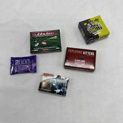 zuru mini brands Game Lot  2000s Exploding Kittens Subbuteo Magic Gathering  A5