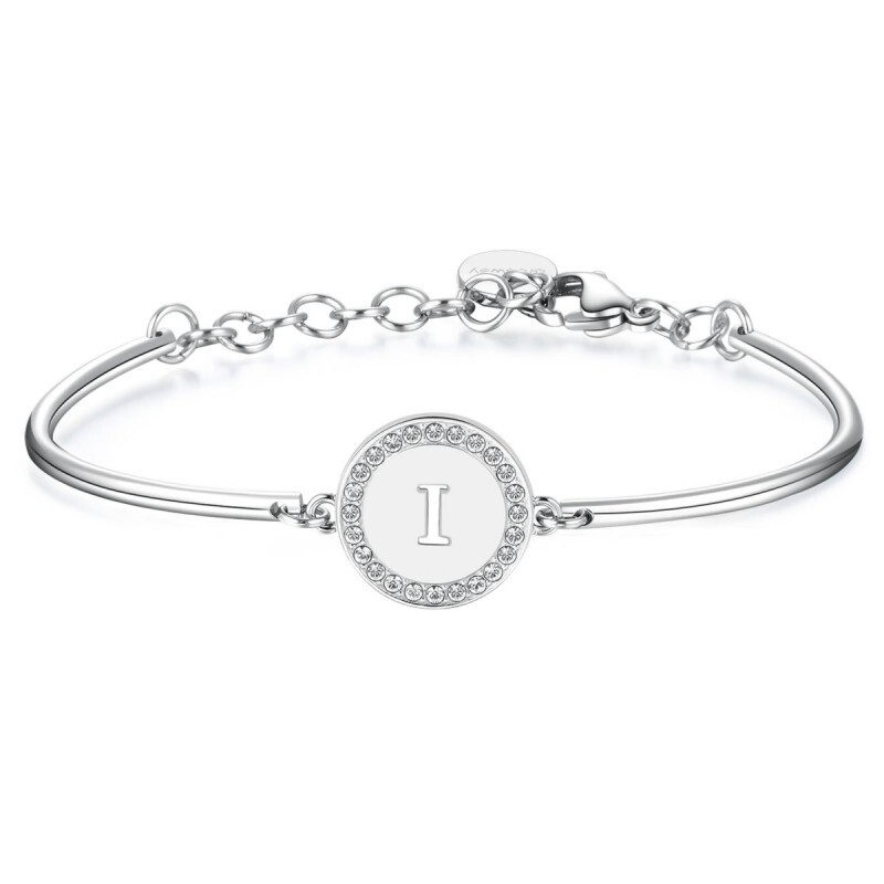 Bracelet Brosway Chakra BHK132 in steel and Swarovski crystals initials letter