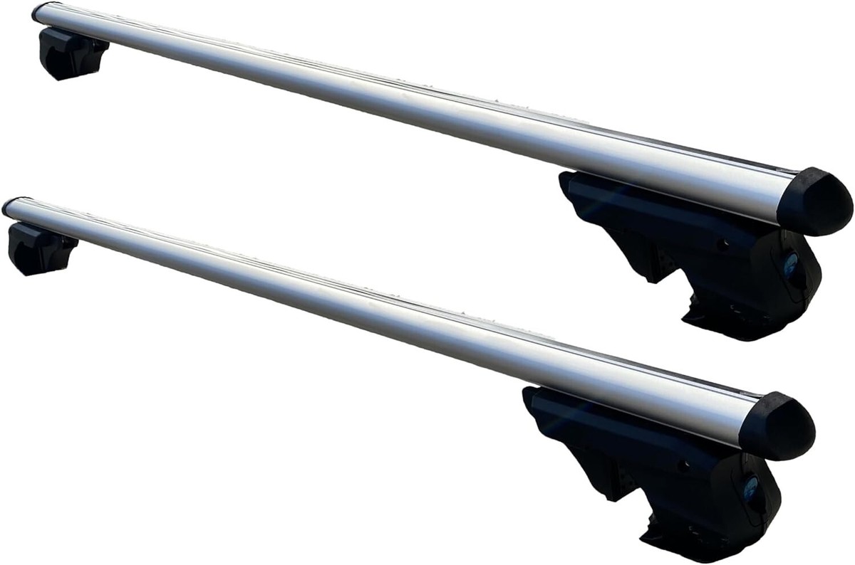 Barre Portatutto Universali Green Valley Railing Aperti Portapacchi (80-110cm) - Portata 100 Kg - Omologazione TUV, ISO/PAS 11154-06 - Antifurto con 4 Serrature A Chiave