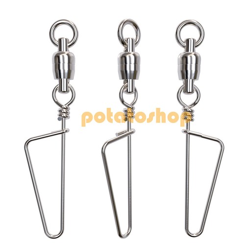 Assorted 20X Swivels Fishing Terminal Tackle Stainless Steel Solid Dual Rotation - Bild 1 von 18