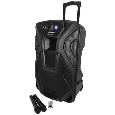 QTX BUSKER-15 | Tragbarer PA-Lautsprecher mit kabellosen Mikrofonen & Bluetooth