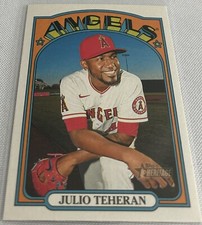2021 Topps Heritage Baseball Julio Teheran Los Angeles Angels base card #225