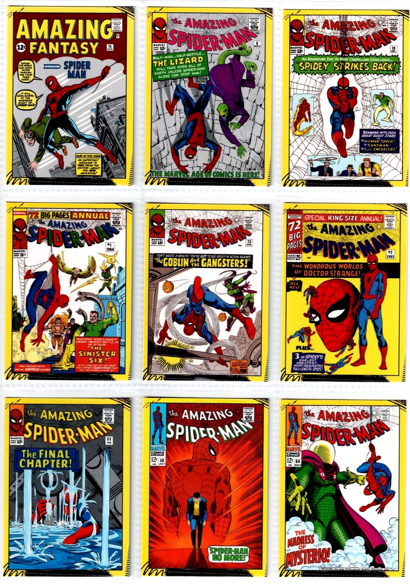 2022 PANINI Cards The Amazing SPIDER-MAN 60th Anniversary Full Set