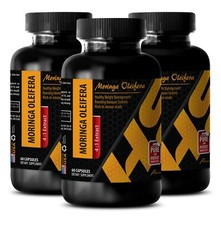 Erbe Biologiche - MORINGA OLIVERA Foglia 1200mg - Verdure Essenziali 3 Bottiglie 180 Tappi