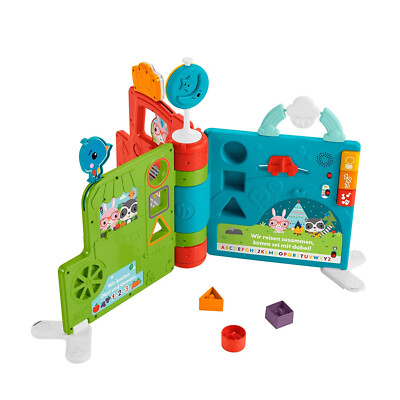 Fisher-Price HCL07 Sitz & Steh Erlebnisbuch + Musik, Feinmotorik Spielzeug ab 6M