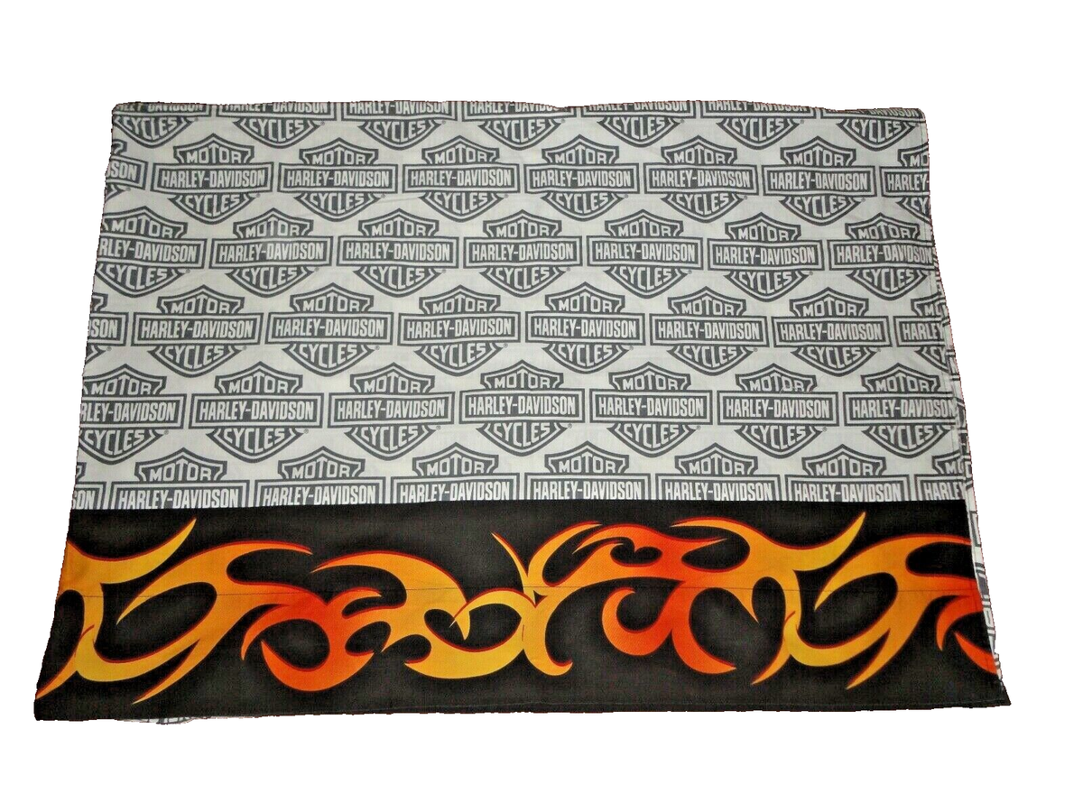HARLEY DAVIDSON FLAME RIDER FIREBALL ORANGE BLACK WHITE FULL FLAT