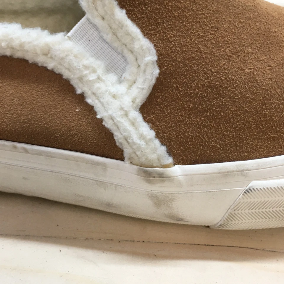 Zapatos Keds para mujer 9 dos pisos forrados sin cordones mocasines planos WH61507 marrón gamuza Foto 2 de 4