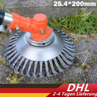 WILDKRAUT FUGEN UNKRAUTBÜRSTE 8ZOLL MOTORSENSE FREISCHNEIDER GEZOPFT 200MM