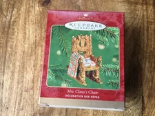 Mrs. Claus’s Chair Hallmark Keepsake Ornament NRFB MINT 2000