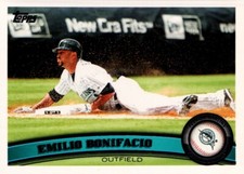 2011 Topps Baseball #303 - Emilio Bonifacio - Florida Marlins  11-1298