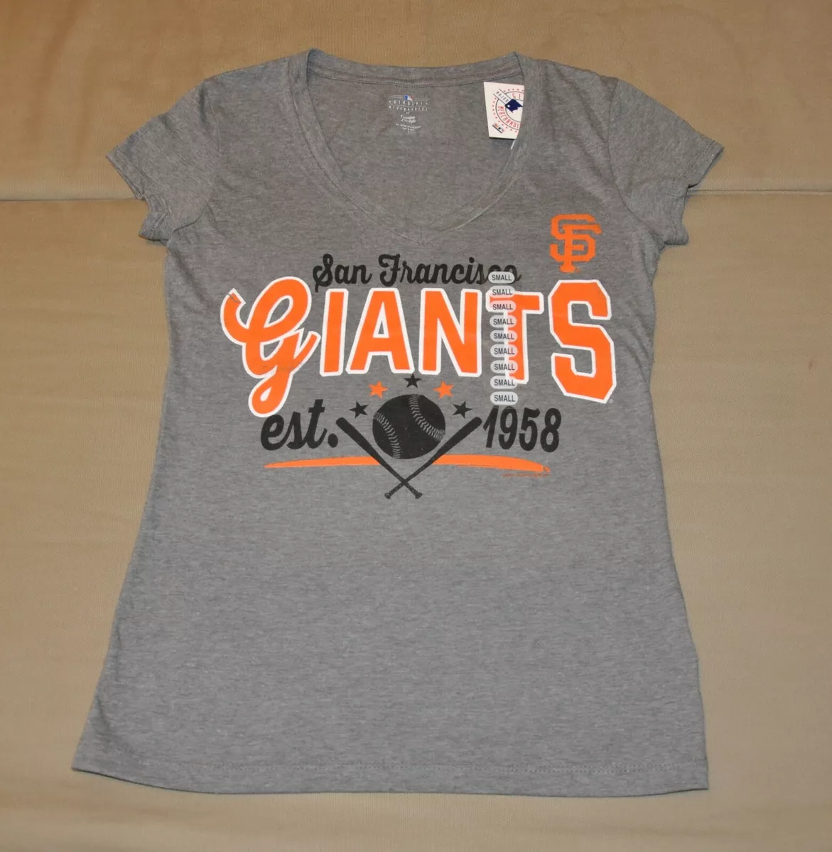 BNWT San Francisco Giants Womens Ladies Her V-neck T-shirt (S