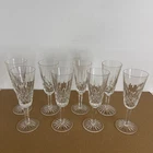 WATERFORD LISMORE 70's era Crystal Champagne Flute Glasses 7 1/4'' Tall Set Of 8