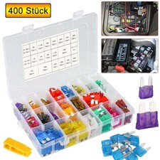 400Pcs Car Fuses Assorted Kit Van Bike Auto Mini Medium Blade Fuse 2A-40A Box