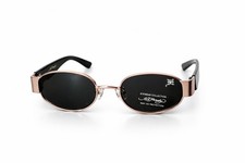 Ed Hardy Sunglasses Rose Gold Black Designer Eyewear UV Protection Y2K Unisex