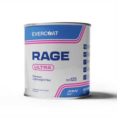  Fibre glass Evercoat Rage Ultra 100125 Body Filler, 1 gal Can, Light Gray, Past