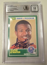 Steve Atwater Signed HOF 2020  1989 Score Rookie Card Beckett Auto 10 Broncos 
