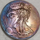 2014 American Silver Eagle GEM BU Unc .999 ounce Toning Toner ASE monster toned