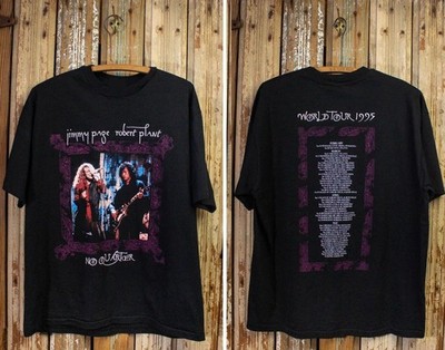 Jimmy Page & Robert Plant No Quarter Concert T Shirt 1995 Black