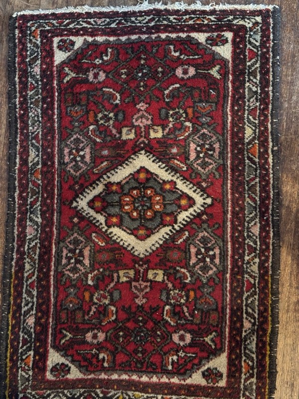 Oriental Antique Vintage 2’11” X 22” Hand Knotted Wool Throw Rug