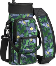 Sports Water Bottle Carrier Bag with Adjustable Shoulder Strap Sling Case Holder