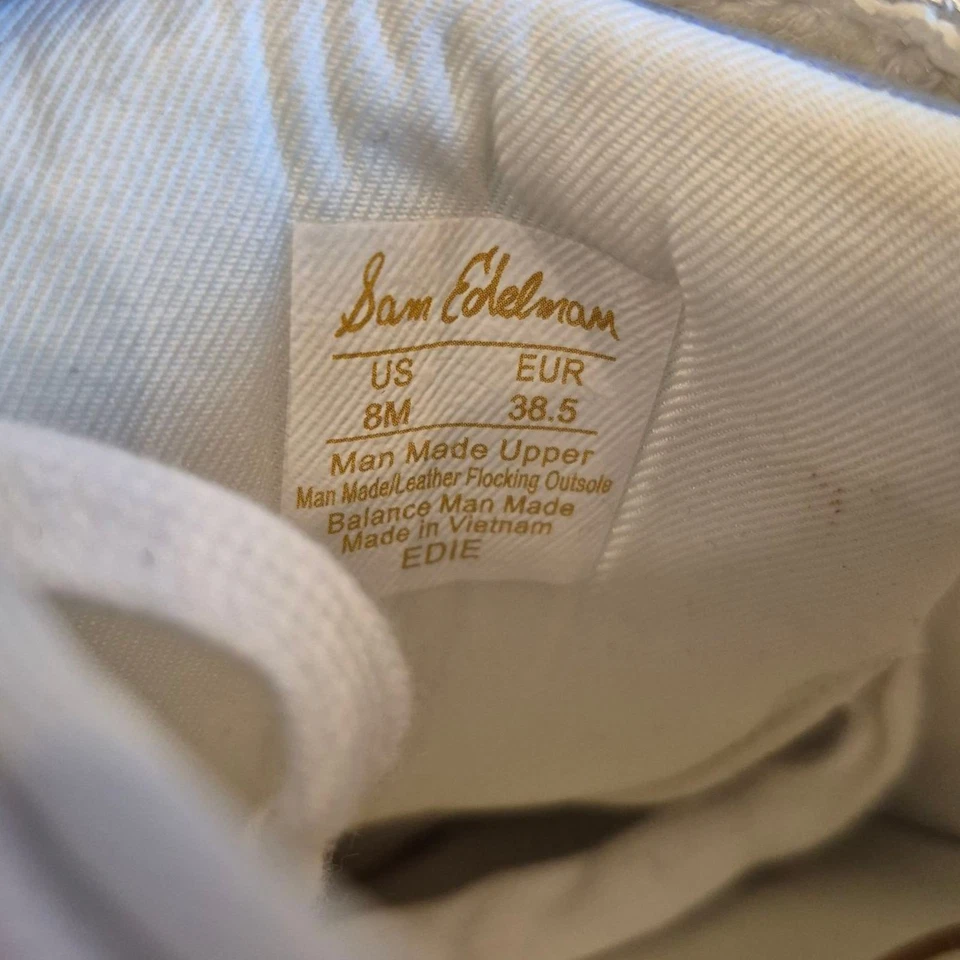 Sam Edelman Серебряный кожаный кроссовок женщин размер 8 амортизированный комфорт шнурует вверх  - Изображение 4 из 4