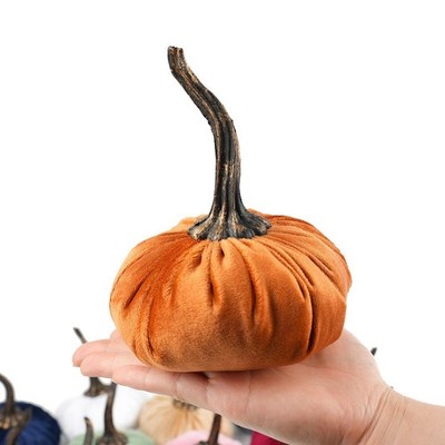 Künstlicher Kürbis kleiner Samtkürbis für Herbst Tisch Herzstück Bauernhaus