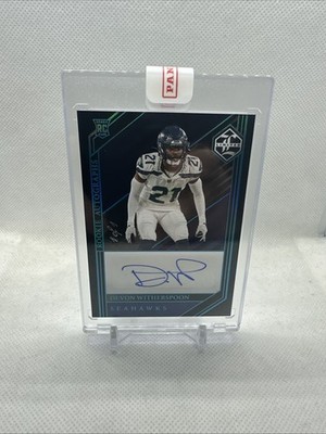 2023 Panini Limited Rookie Autographs Devon Witherspoon  Spotlight Sapphire 1/1