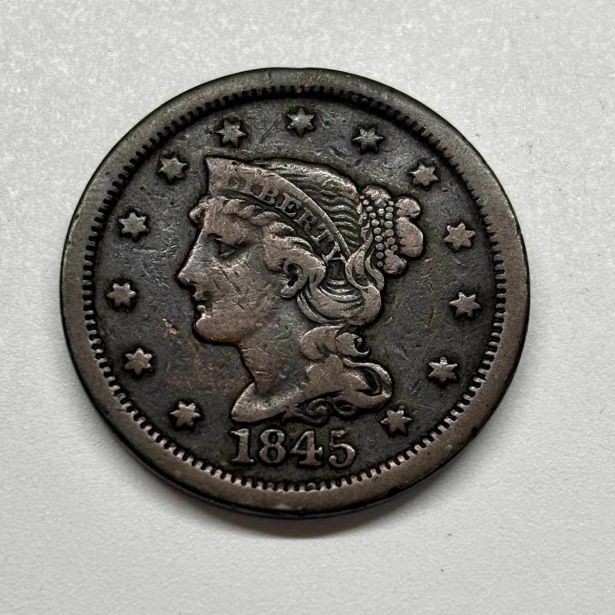 1845 Year Braided Hair Large Cents (1839-1857) for sale | eBay