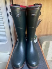 Aigle Parcours ISO Size 11/46  Wellington Boots Bronze Green Wellie NWT