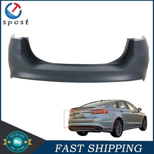 For 2013-2018 Ford Fusion Rear Bumper Cover Replacement Primed w/o Park Sensor