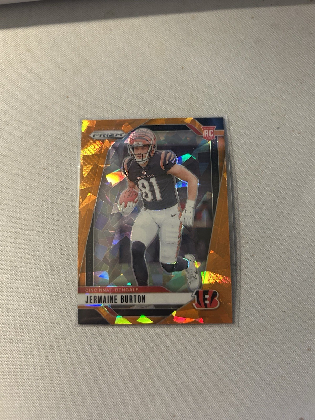 2024 Panini Prizm - Rookies Jermaine Burton #350 Orange Ice Prizm (RC)