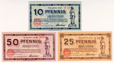 1921 Germany Koln Lot 10, 25, 50 Pfennig Paper Money Banknotes1
