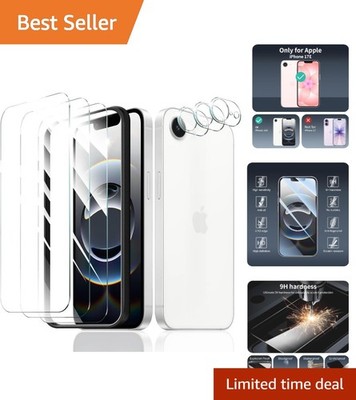 3+3+1-Pack, Screen Protector and Camera Lens Protector for iPhone 17e/16e wit...
